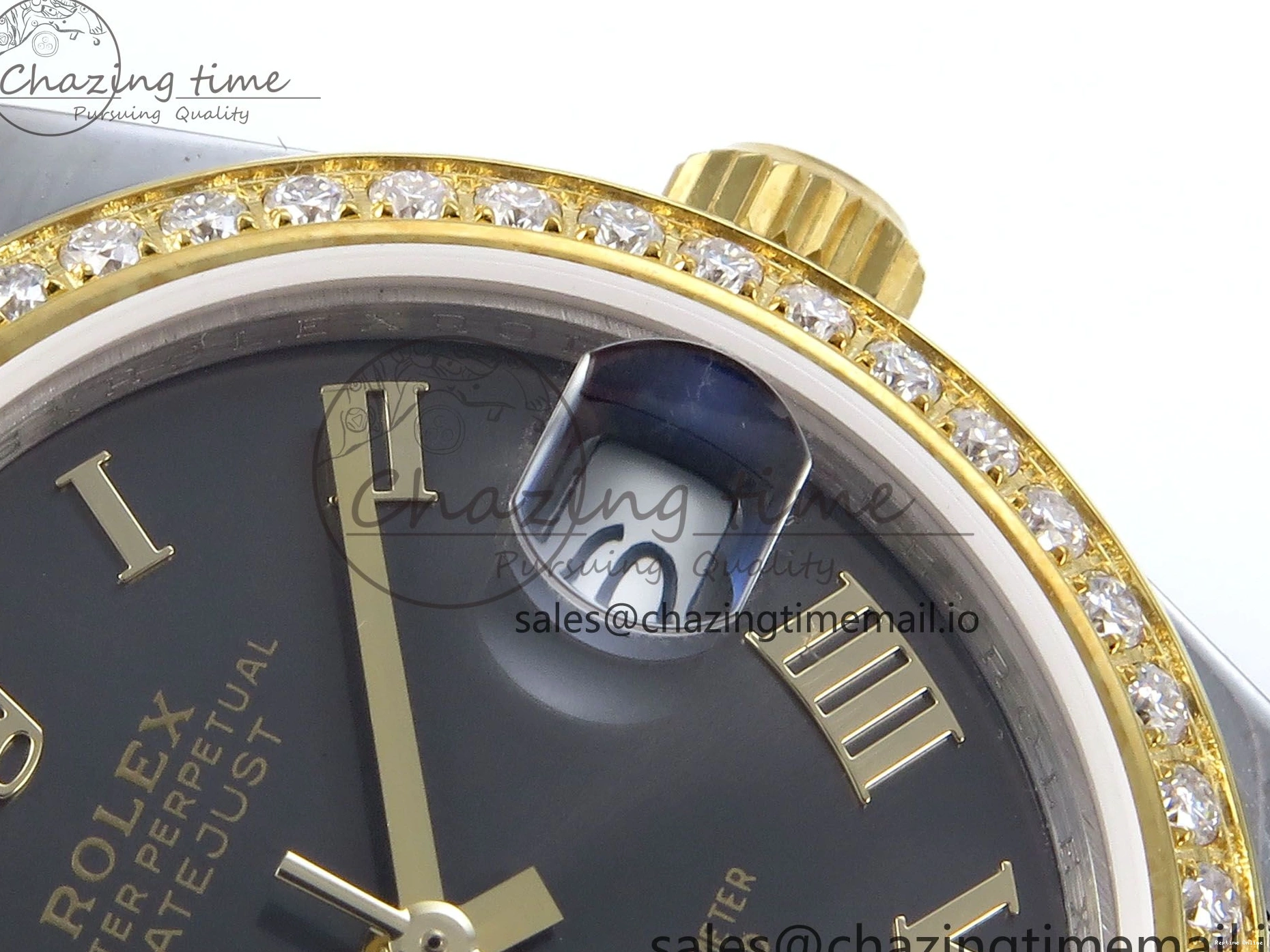 0513 Attractive DateJust 31 278383RBR JARF 1:1 Best Edition 904L Steel Gray Roman Diamonds Dial on SS YG Jubilee Bracelet HZ 880